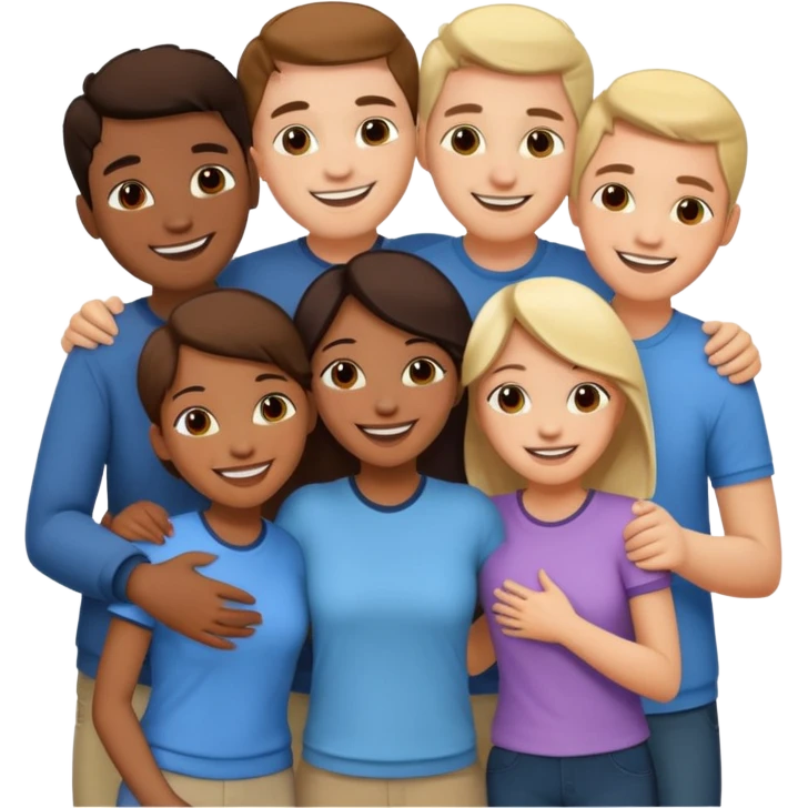 friends meeting each other emoji
