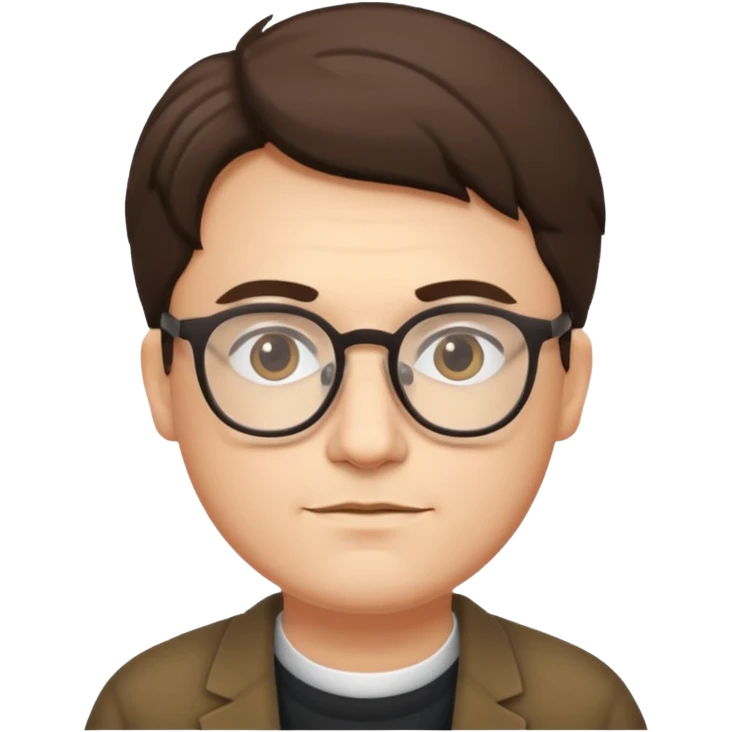 philosopher, wearing glasses emoji