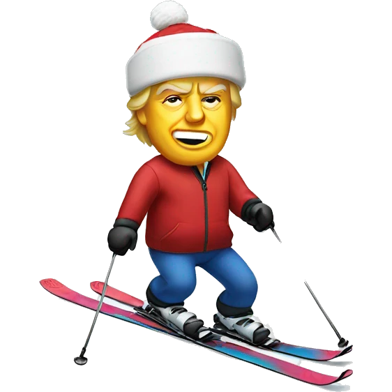 Donald Trump on Skis emoji