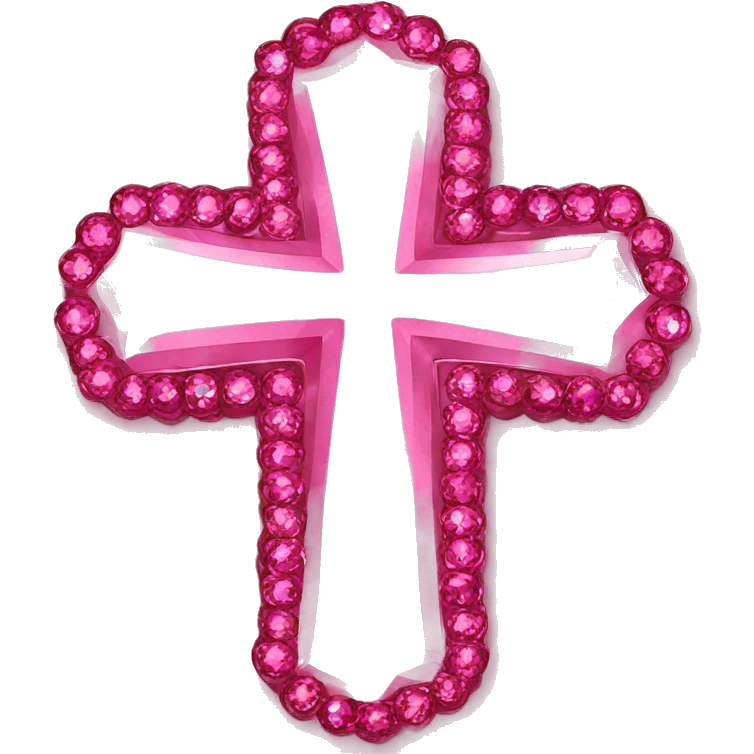 Pink cross strass emoji