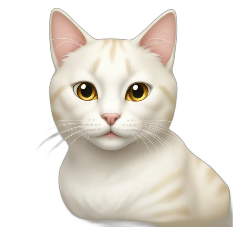white and cream cat emoji