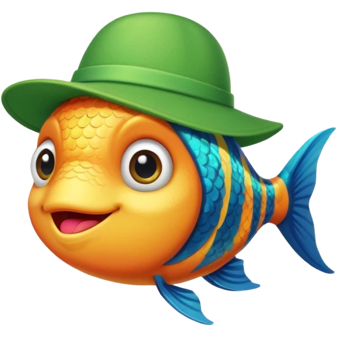 fish with green hat emoji