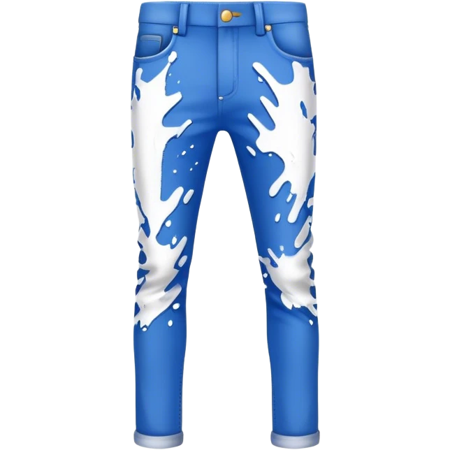 (white paint splatter) on pants emoji