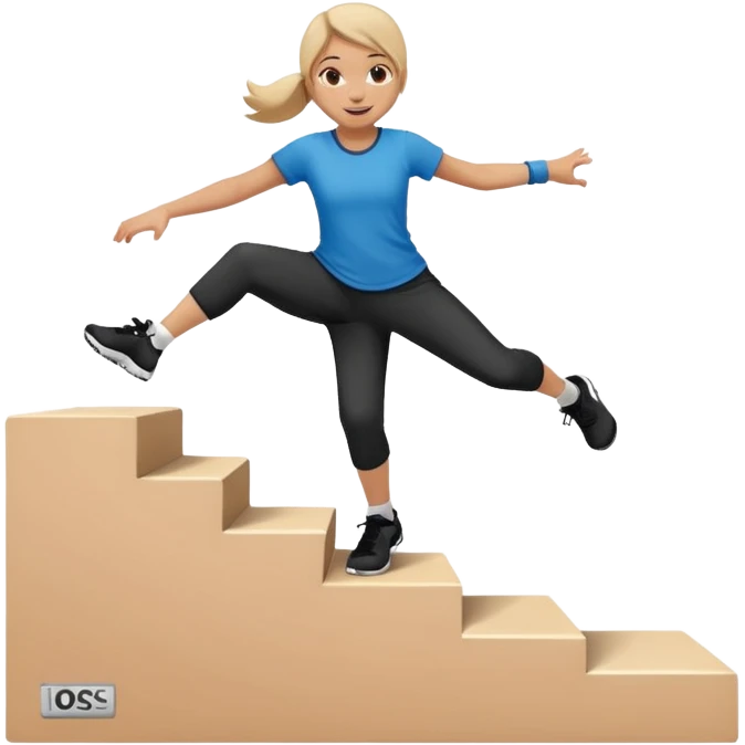 a girl doing parkour at young kids school emoji