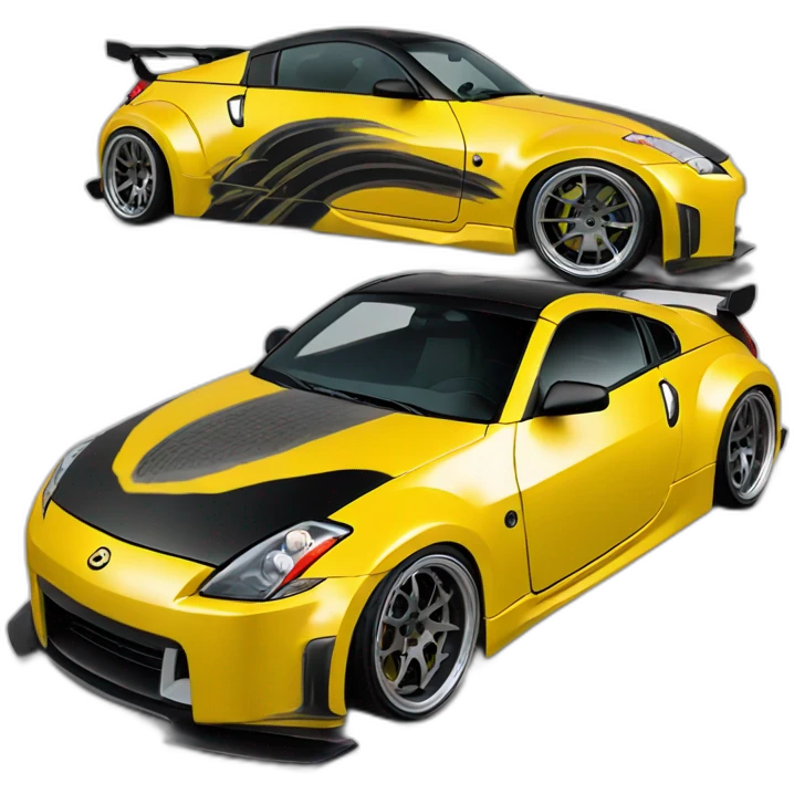 350z drift tuning yellow emoji
