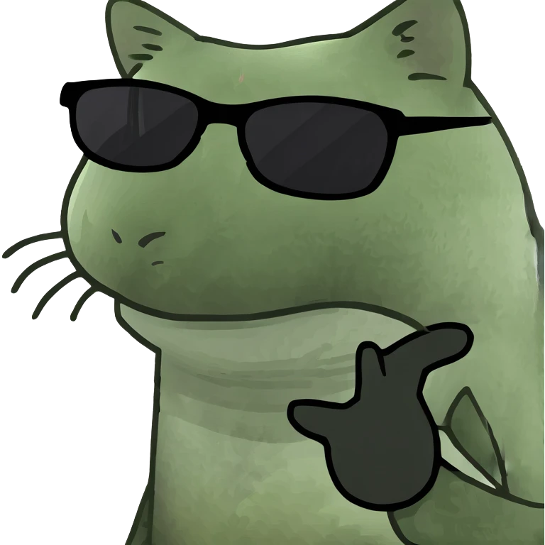 Cat with sunglasses emoji