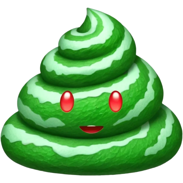 Peppermint poop emoji