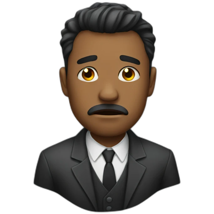 Bold man crying emoji