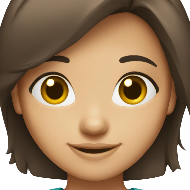 smiling brunette girl emoji