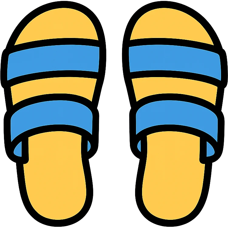 a pair of sandals emoji