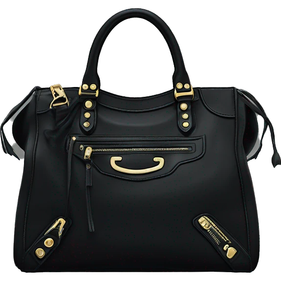 Balenciaga black city  bag emoji