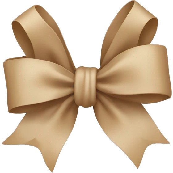 Beige bow emoji