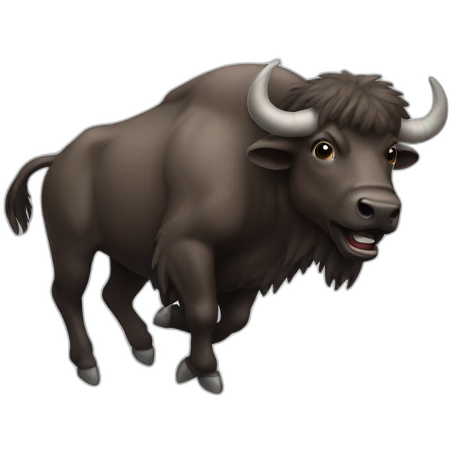 flying buffalo emoji