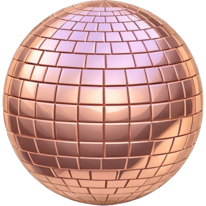 Rose gold disco ball emoji