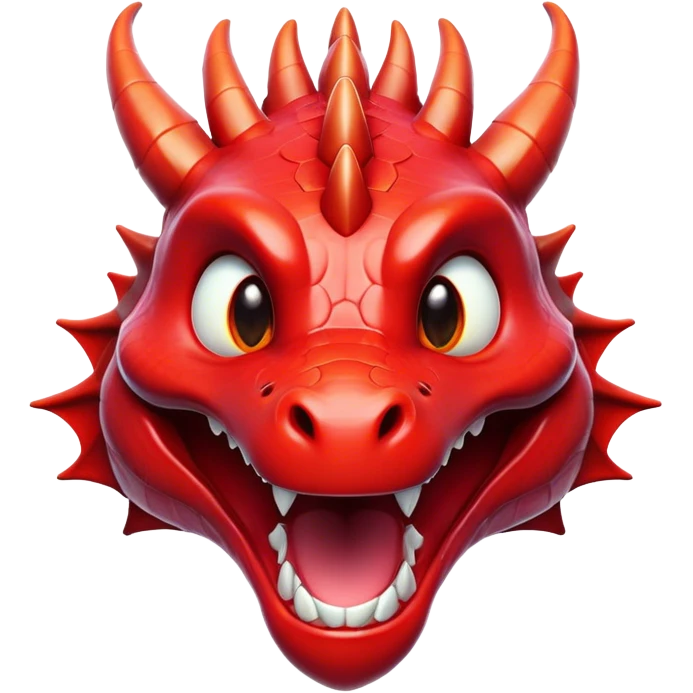 Cinematic Comical Dragon Portrait Emoji, Head tilted dramatically with an exaggeratedly amused expression, featuring a striking, glossy scaled body with bold, angular features and wide, expressive eyes filled with playful disbelief, Simplified yet hilariously expressive features, highly detailed, glowing with a slightly sassy, otherworldly glow, high shine, dramatic yet playful, stylized with an air of cheeky mythical mischief, soft glowing outline, capturing the essence of a spirited and over-the-top dragon that looks ready to breathe fire into internet fame instantly! emoji