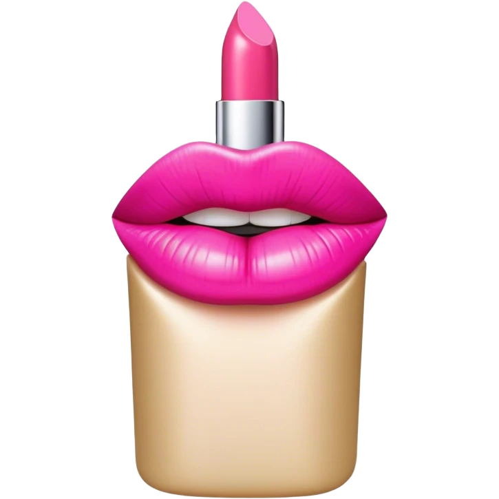 pink lipstick print emoji