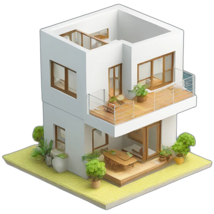 3d-isometric-Modern-Eco-Friendly-Home emoji