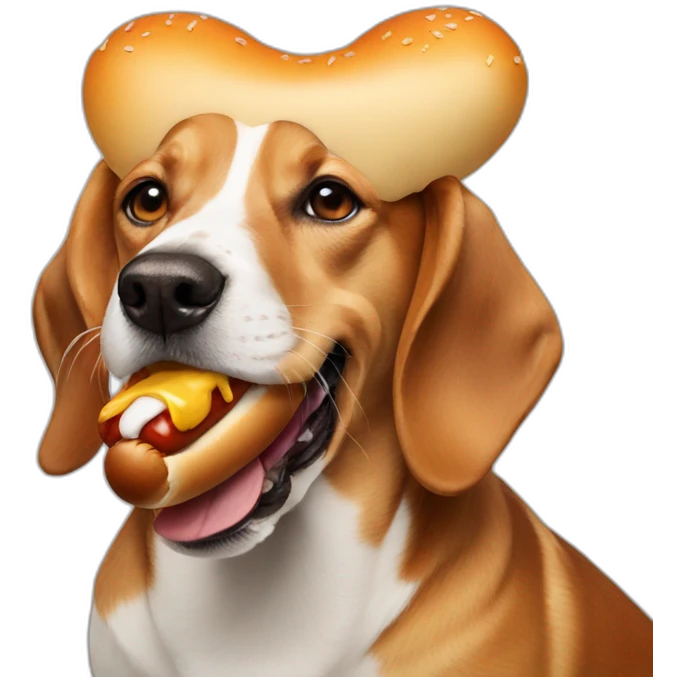 dog hot dog emoji