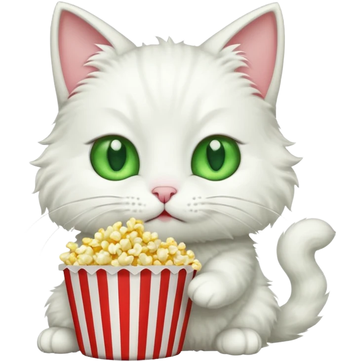 Gato comendo pipoca emoji