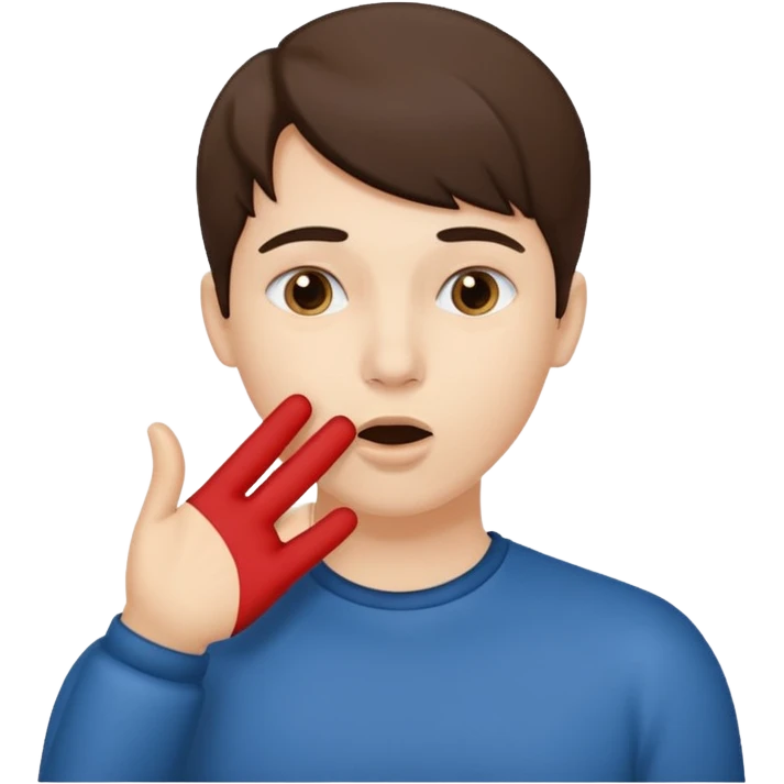 знак рукой "тише", "тшшш" у рта emoji