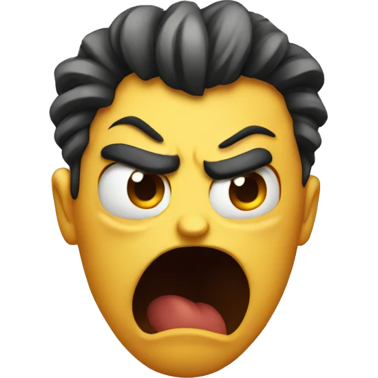heart with angry expression emoji