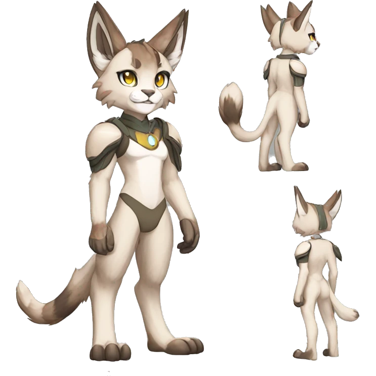 Anthro Furry-Sona-Fakemon Lynx-Caracal Full Body emoji