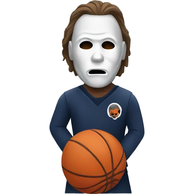 Michael Myers playing basket ball emoji