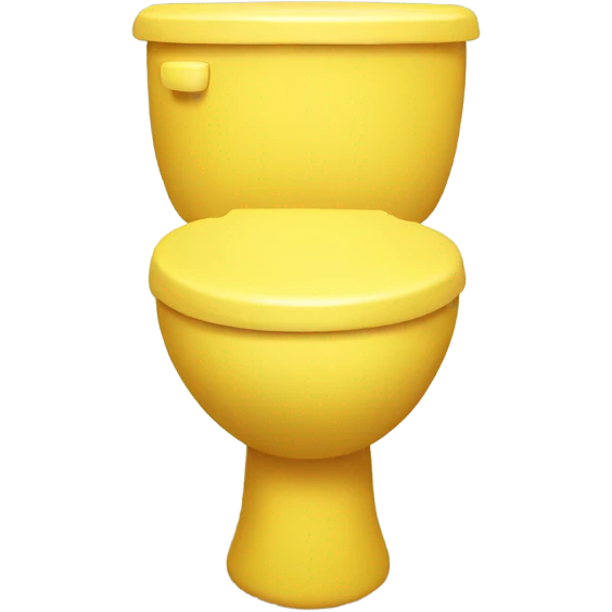 A toilet full of a yellow water  emoji