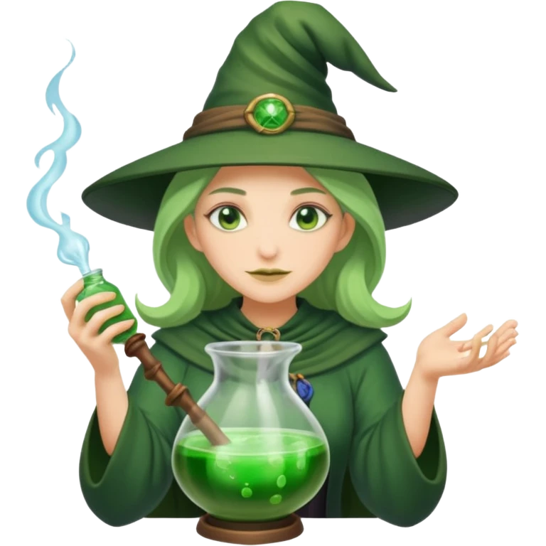green witch cooking potion emoji