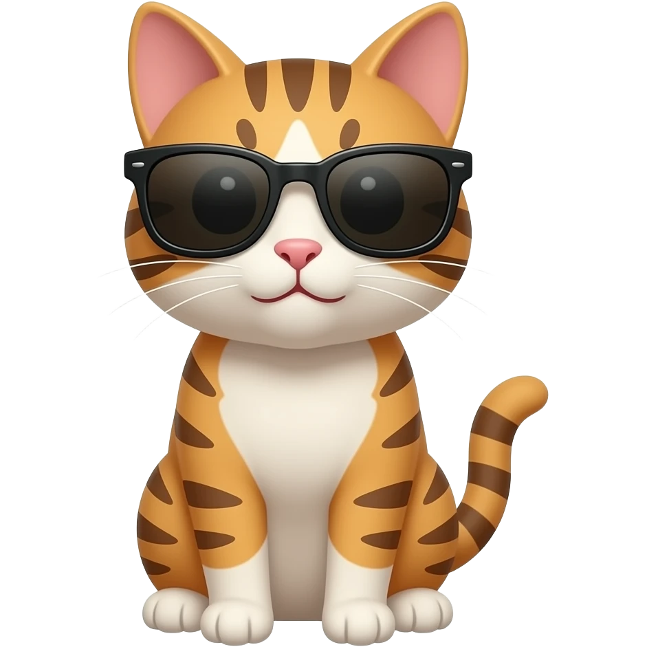 Cat wearing sunglasses emoji