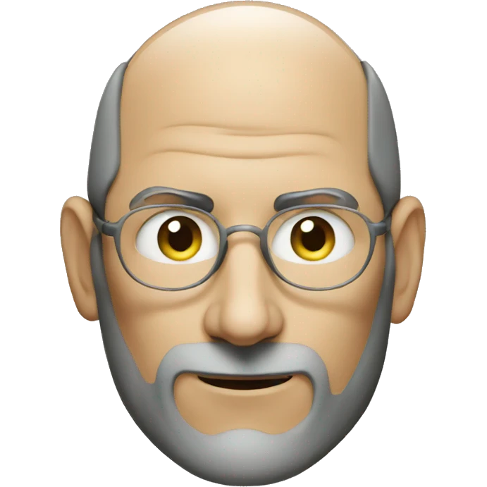 Steve jobs with a big loop emoji