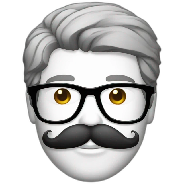 glasses and moustache man guy hair emoji