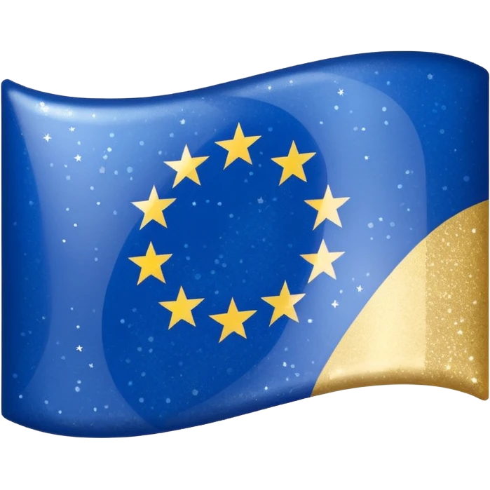 european union flag with sparkles emoji