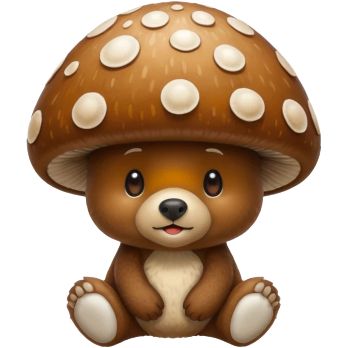 Mushroom in a bear emoji