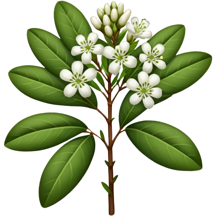single white Mountain laurel, straight stem emoji