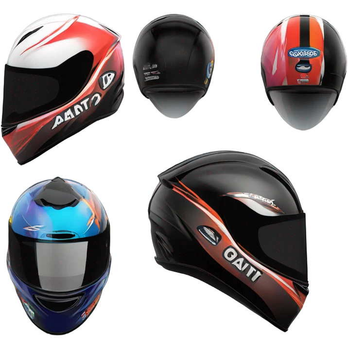 racing helmet emoji