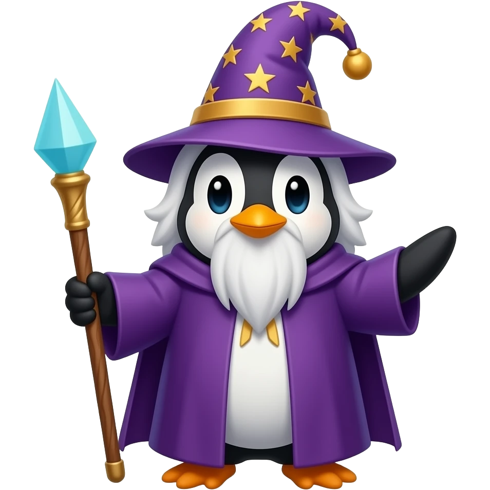Penguin Wizard emoji