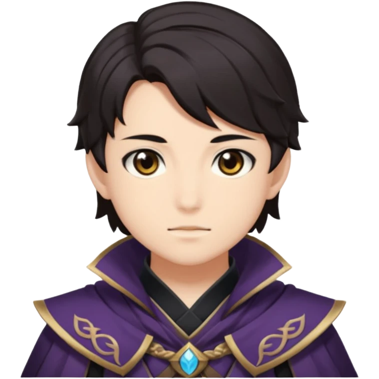 “Tighnari” (from “Genshin Impact”) with dark hair, neutral face emoji