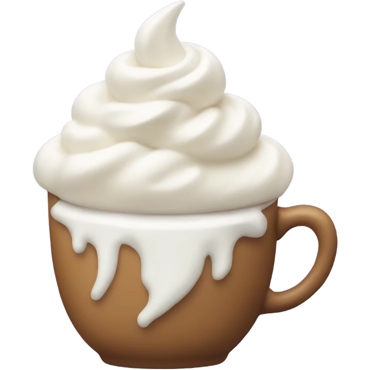 Pastel coffee with whipped cream emoji