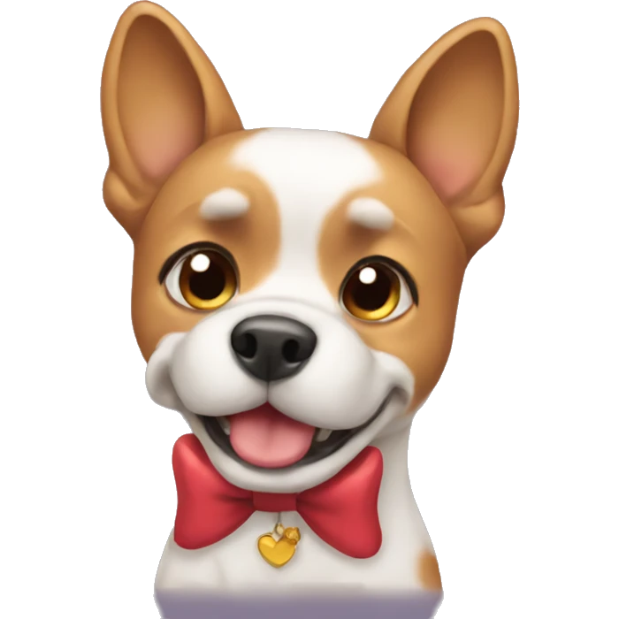 Dog with bow emoji