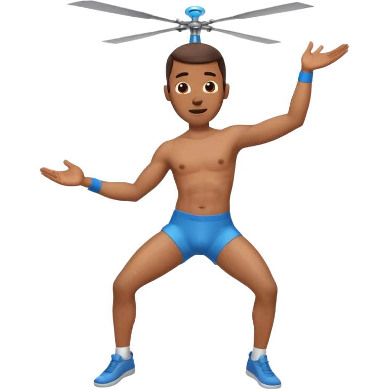  Animated naked dancing guy spinning his penis like a helicopter  emoji