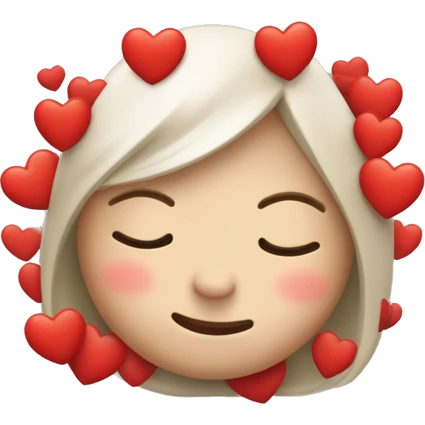 face with closed eyes, that hug a red heart emoji