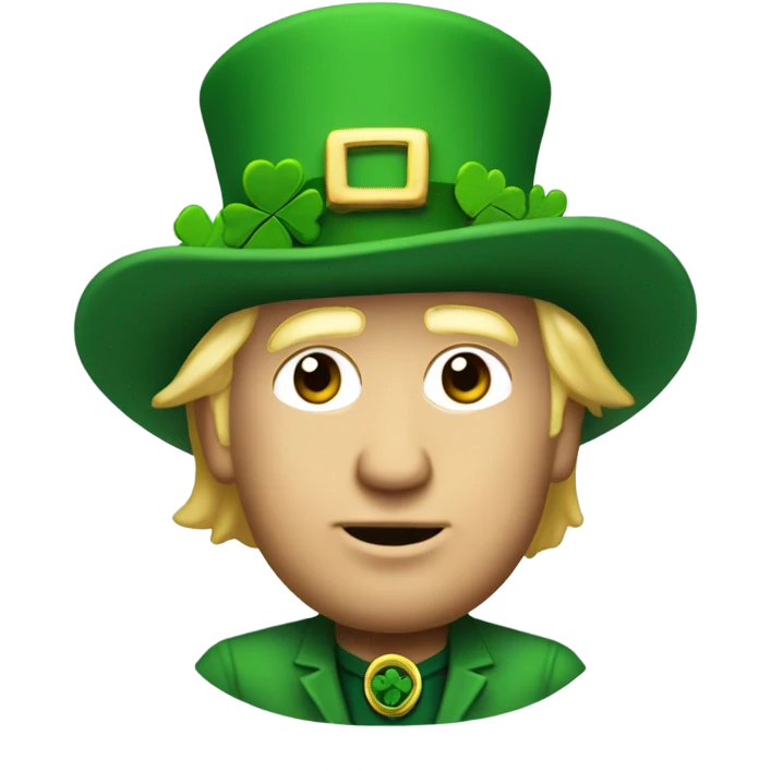 donald trump dresssed as a leprechaun emoji