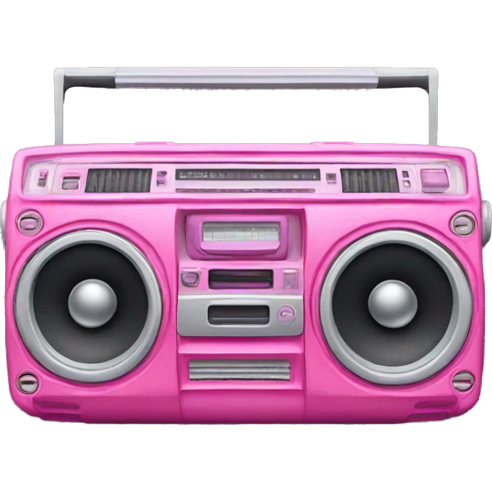 Pink ombre boombox realistic  emoji
