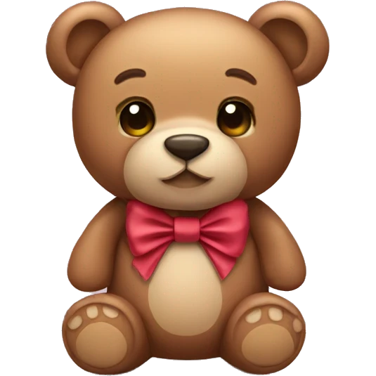 teddy bear wearing bow emoji