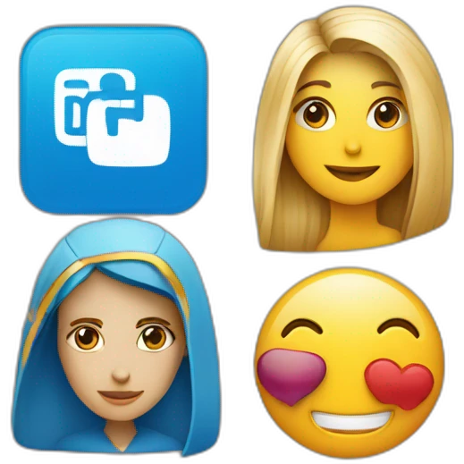 mixed of Instagram logo and LinkedIn logo emoji