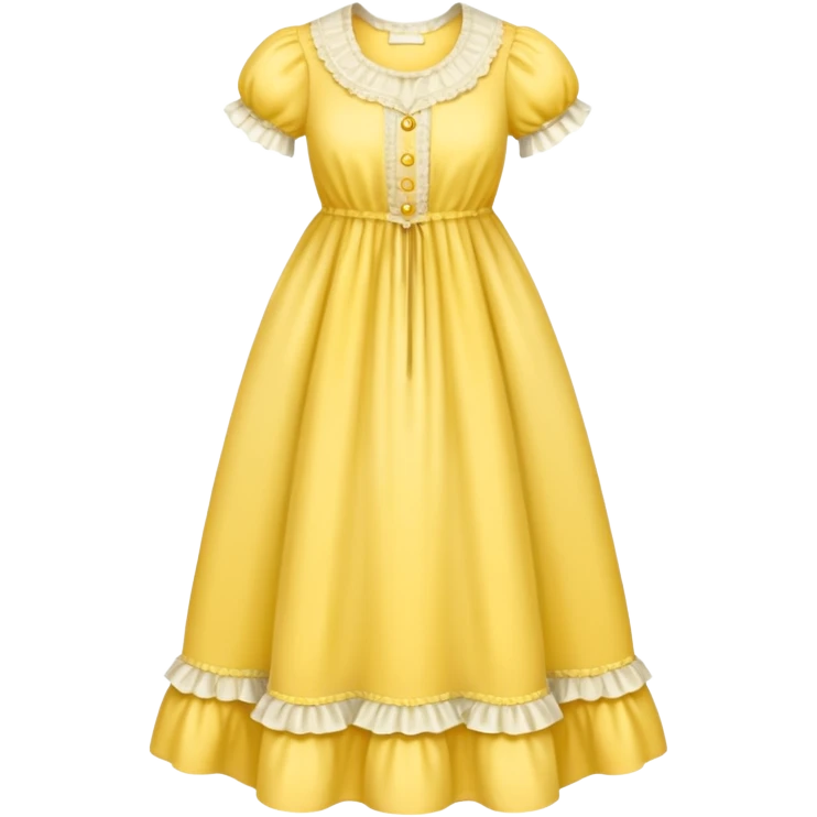 victorian nightgown yellow emoji