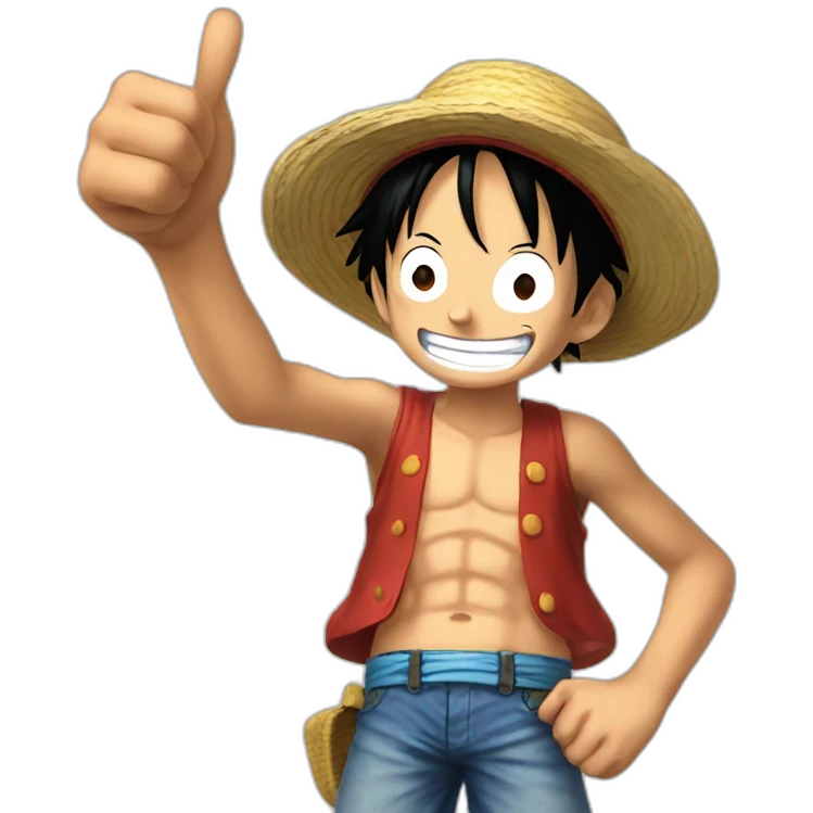 Luffy thumbs up emoji