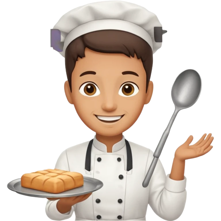 baker holding tray emoji