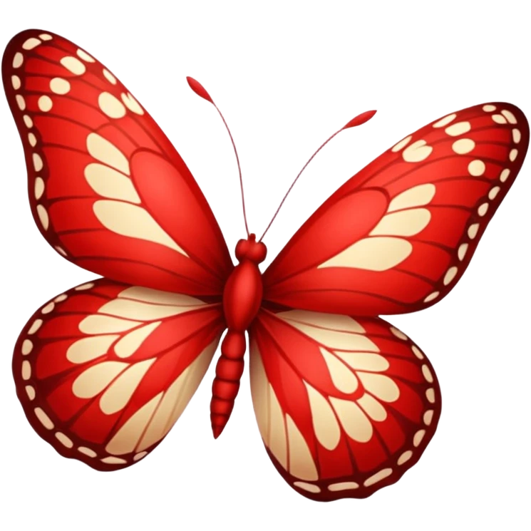 UNA MARIPOSA ROJA, PERO DEBE SER UN ROJO UN POCO CLARO. emoji